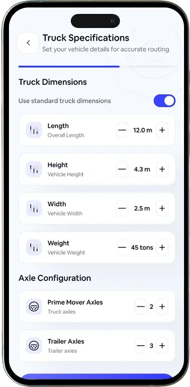 NavTruck Left Screen