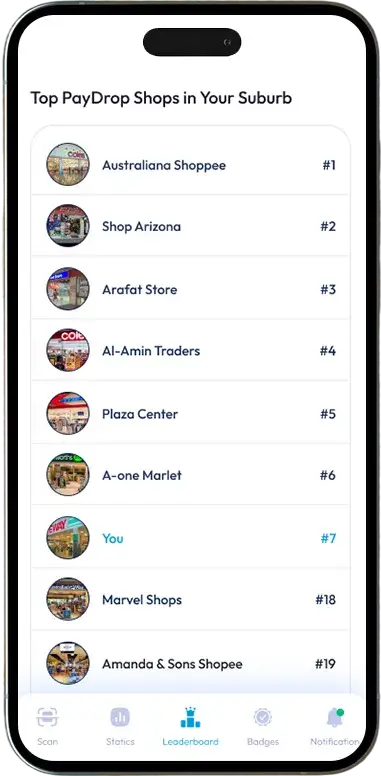 PayDrop Left Screen