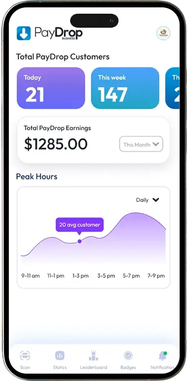 PayDrop Center Screen